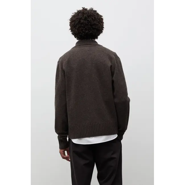 Norse Projects Aldrup Lambswool Cardigan - Heathland Brown