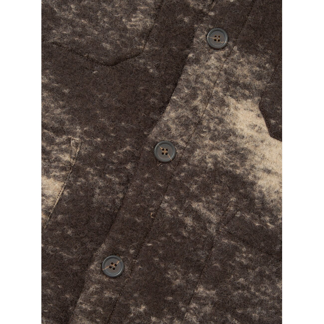 Universal Works Cloud Camo Knit Cardigan - Brown