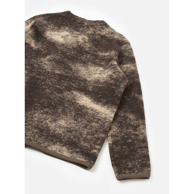 Universal Works Cloud Camo Knit Cardigan - Brown