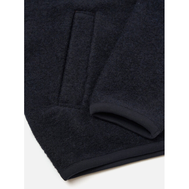 Universal Works Wool Fleece Zip Bomber - Navy