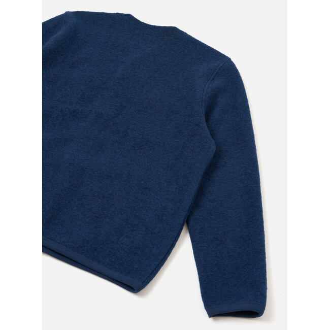 Universal Works Wool Fleece Cardigan - Indigo