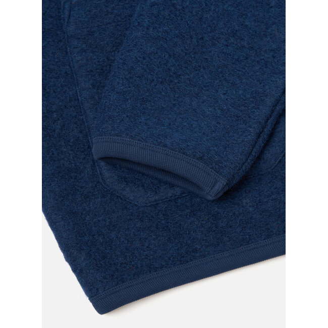 Universal Works Wool Fleece Cardigan - Indigo