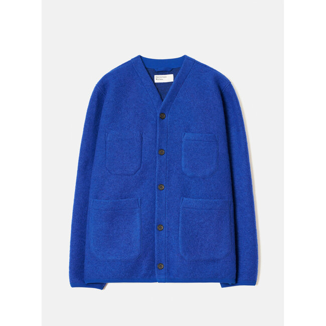 Universal Works Wool Fleece Cardigan - Blue