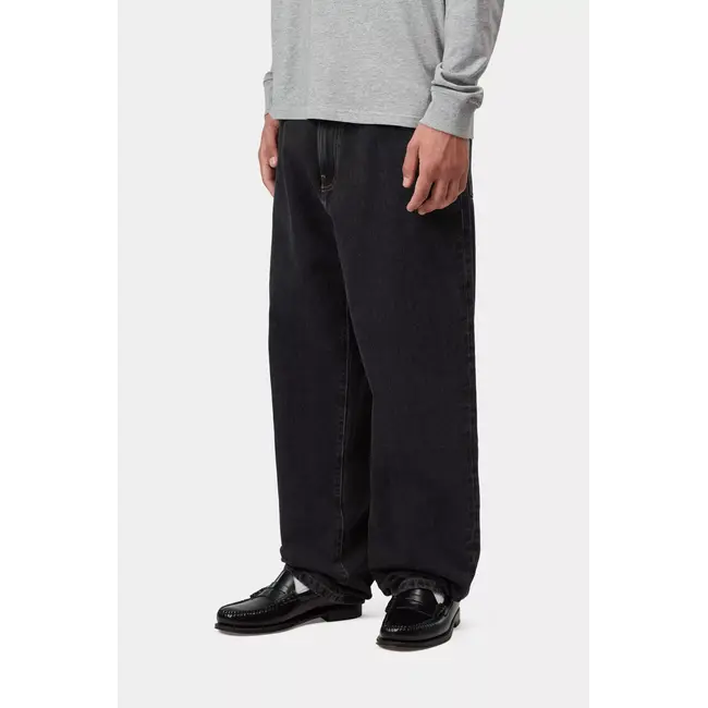 Carhartt WIP Aaron Pant - Black stone washed (no lenght)