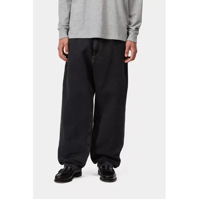 Carhartt WIP Aaron Pant - Black stone washed (no lenght)