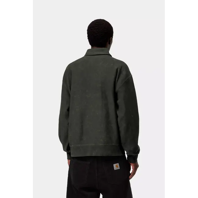 Carhartt WIP Lambert Polo Sweat - Raven Moon Wash