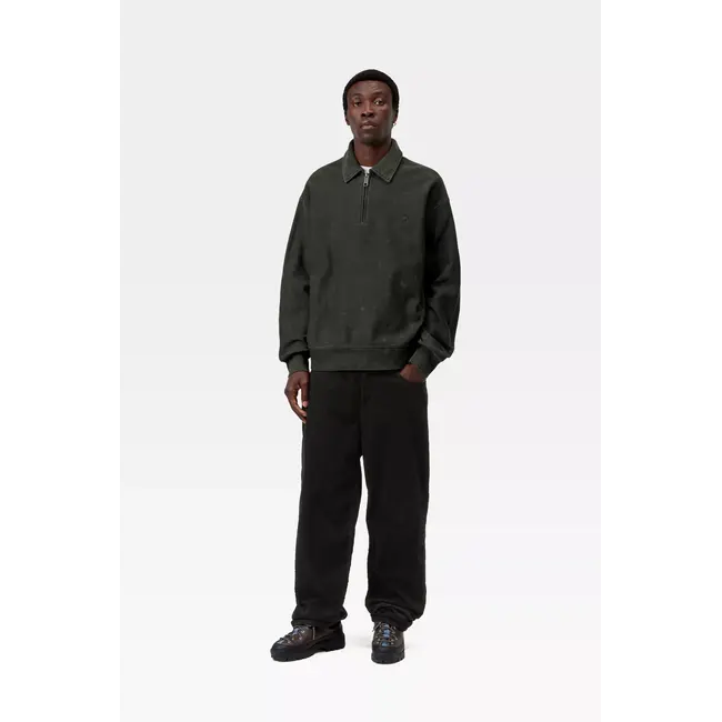 Carhartt WIP Lambert Polo Sweat - Raven Moon Wash