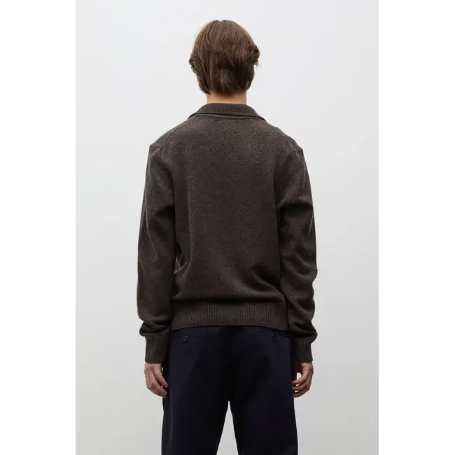 Norse Projects Anholt Lambswool Polo - Heathland Brown