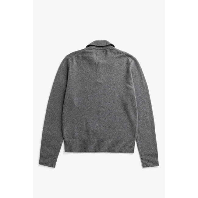 Norse Projects Anholt Lambswool Polo - Grey Melange