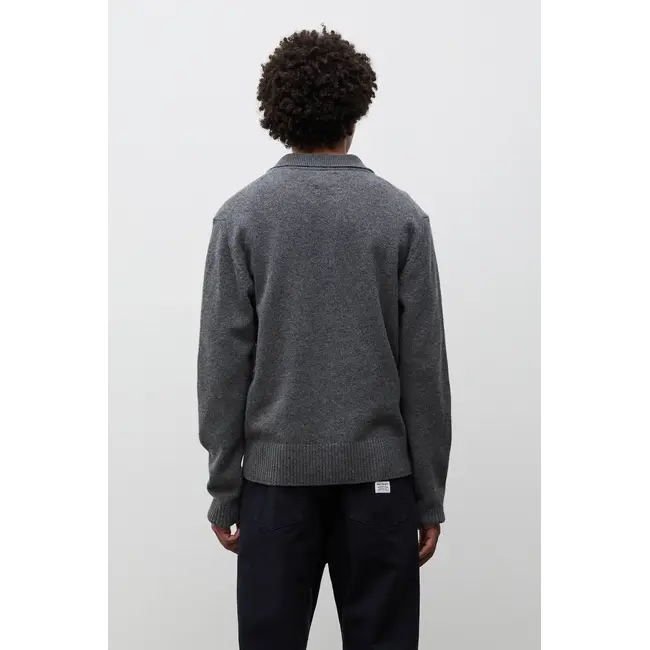 Norse Projects Anholt Lambswool Polo - Grey Melange