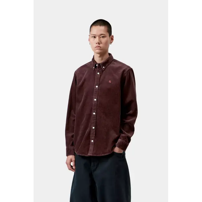 Carhartt WIP L/S Madison Cord Shirt - Amarone