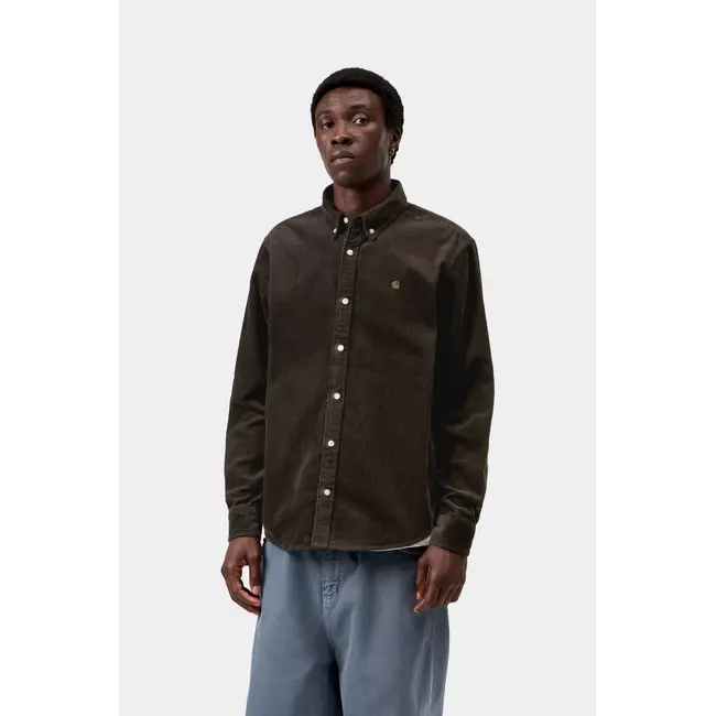Carhartt WIP L/S Madison Cord Shirt - Tobacco