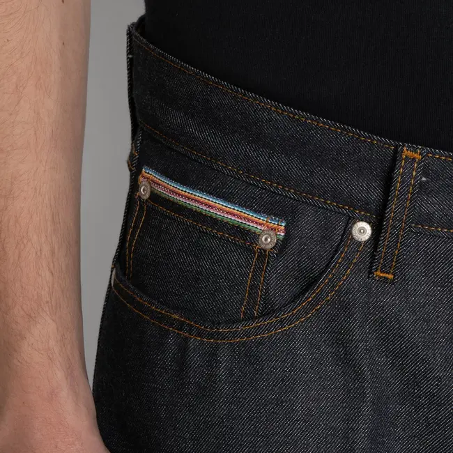 Naked and Famous Denim True Guy - Dia De Los Muertos Selvedge Bat