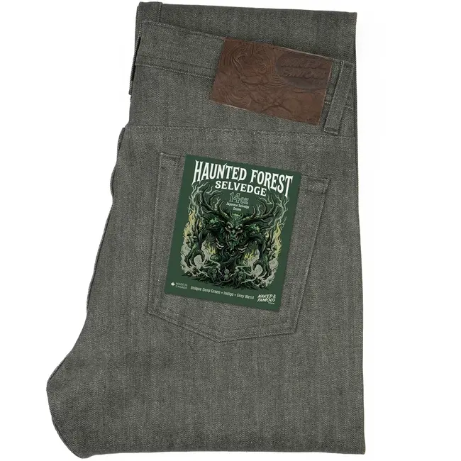 Naked and Famous Denim Weird Guy - Haunted Forest Selvedge - Forest