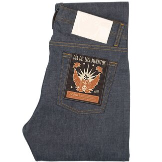 Naked and Famous Denim Weird Guy - Dia De Los Muertos Selvedge Bat