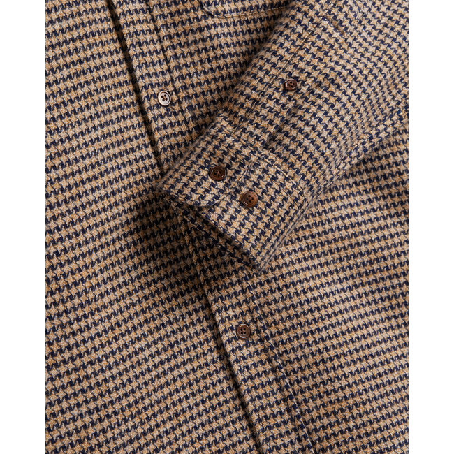 Portuguese Flannel Abstract Pied Poule - Navy