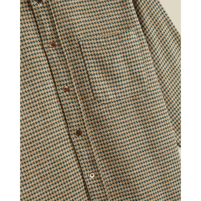 Portuguese Flannel Abstract Pied Poule - Green