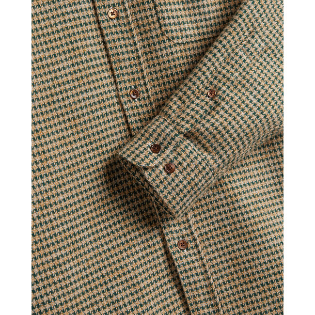 Portuguese Flannel Abstract Pied Poule - Green
