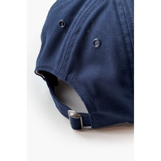 Norse Projects Light Canvas Felt N 8 Panel Cap - Dark Blue
