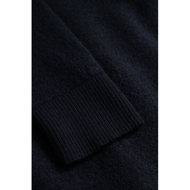 Norse Projects Kragholm Boiled Wool Crewneck - Dark Navy