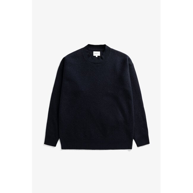 Norse Projects Kragholm Boiled Wool Crewneck - Dark Navy