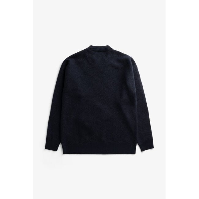Norse Projects Kragholm Boiled Wool Crewneck - Dark Navy
