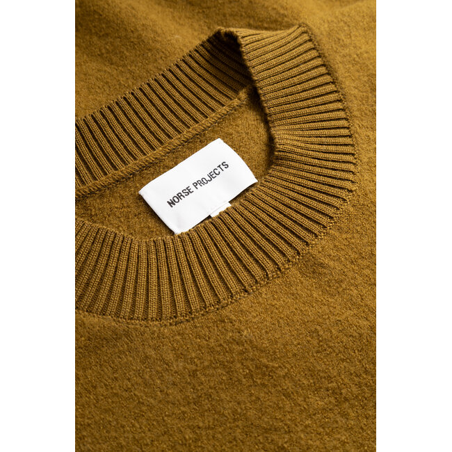 Norse Projects Kragholm Boiled Wool Crewneck - Butternut