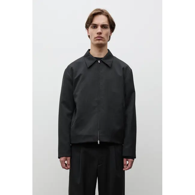 Norse Projects Raabjerg Easy Worsted Wool Jacket - Charcoal Grey