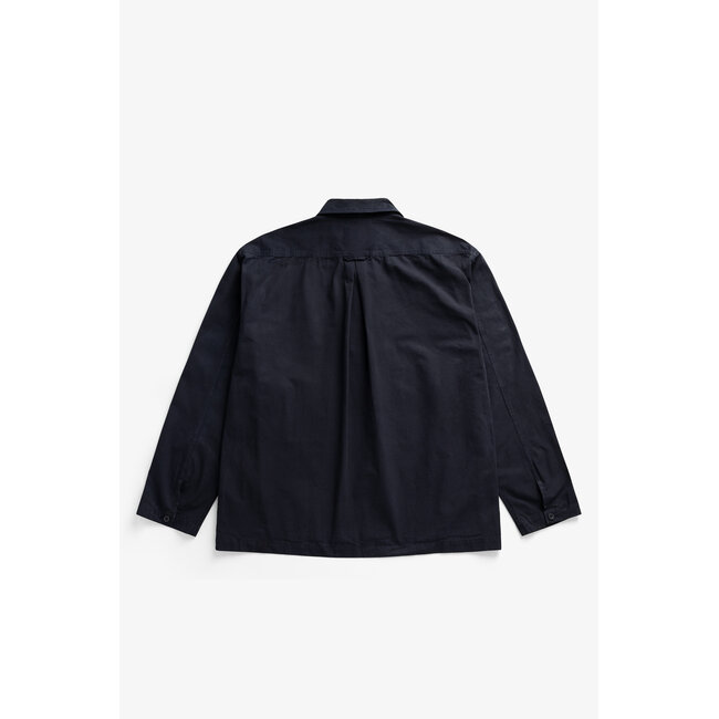 Norse Projects Grenskogen Compact Cotton Pullover Shirt - Dark Navy