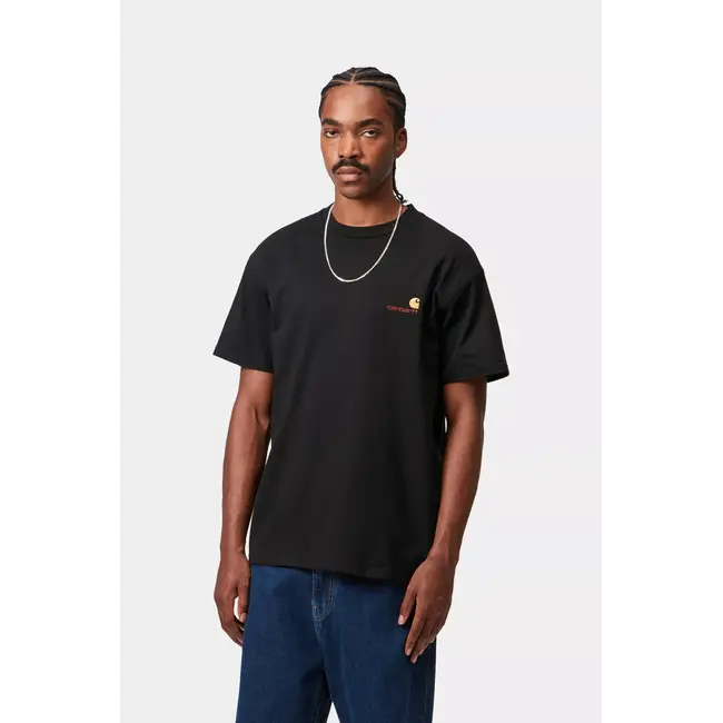 Carhartt WIP S/S American Script T-Shirt - Black