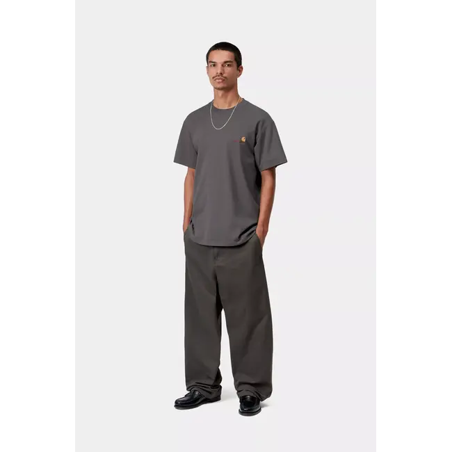 Carhartt WIP S/S American Script T-Shirt - Graphite