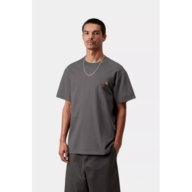 Carhartt WIP S/S American Script T-Shirt - Graphite