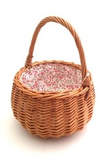 Rieten mandje met bloemetjes bekleding