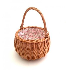 Rieten mandje met bloemetjes bekleding