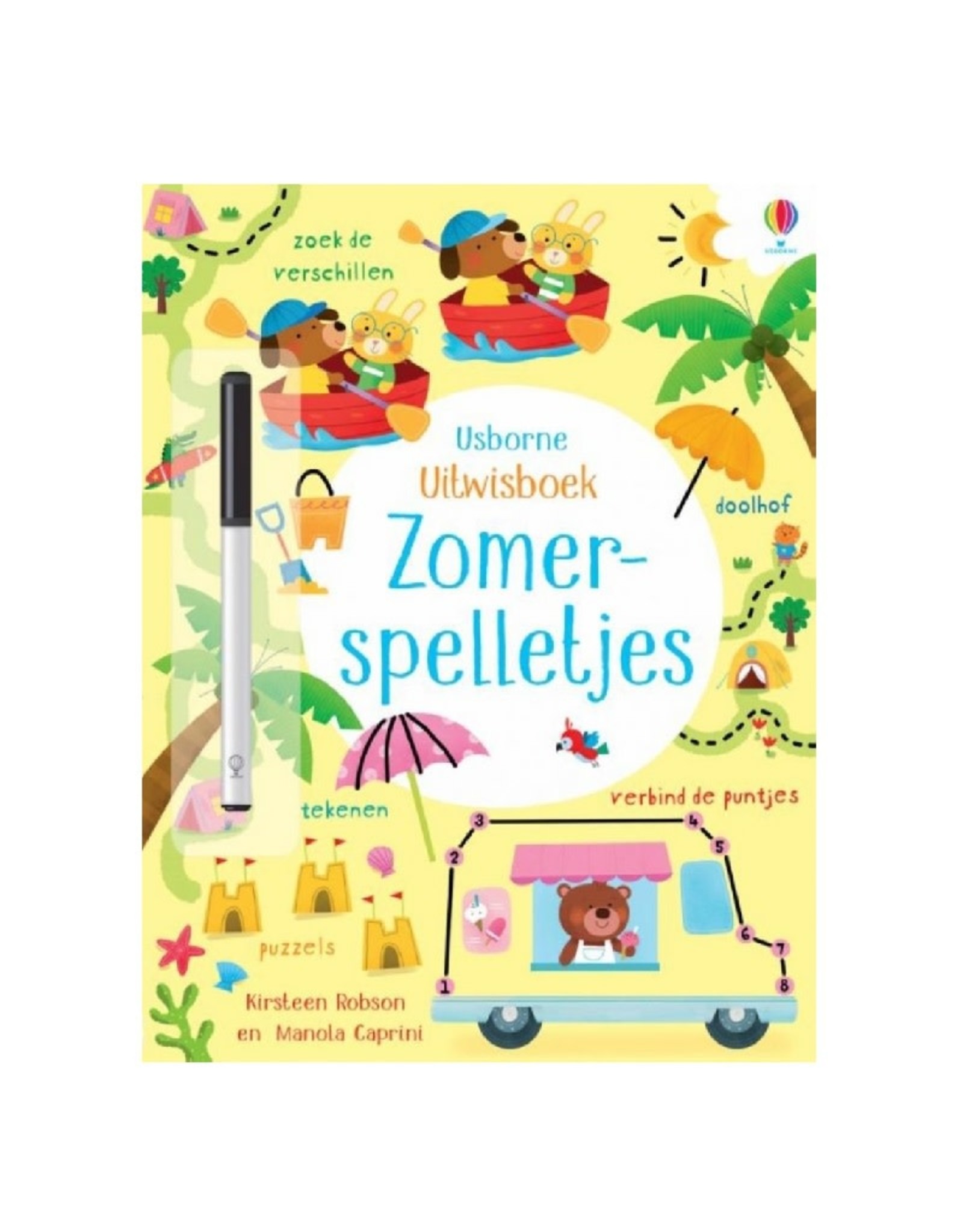 Usborne Uitwisboek Zomerspelletjes