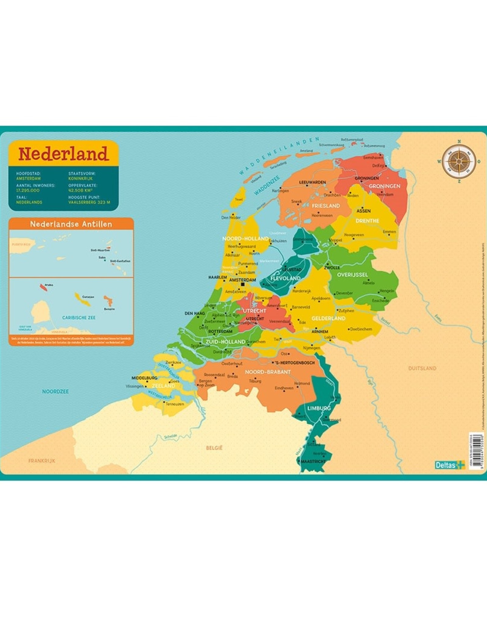 Deltas Placemat Kaart Nederland