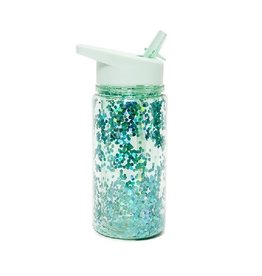 Petit Monkey Fles Glitter Geen lily