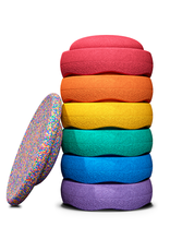 Stapelstein Stapelstein set Rainbow Classic + Balance Board Confetti