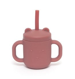 Petit Monkey Sippy Cup Beer mahogany rose