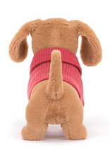 Jellycat Sweater Sausage Dog Pink