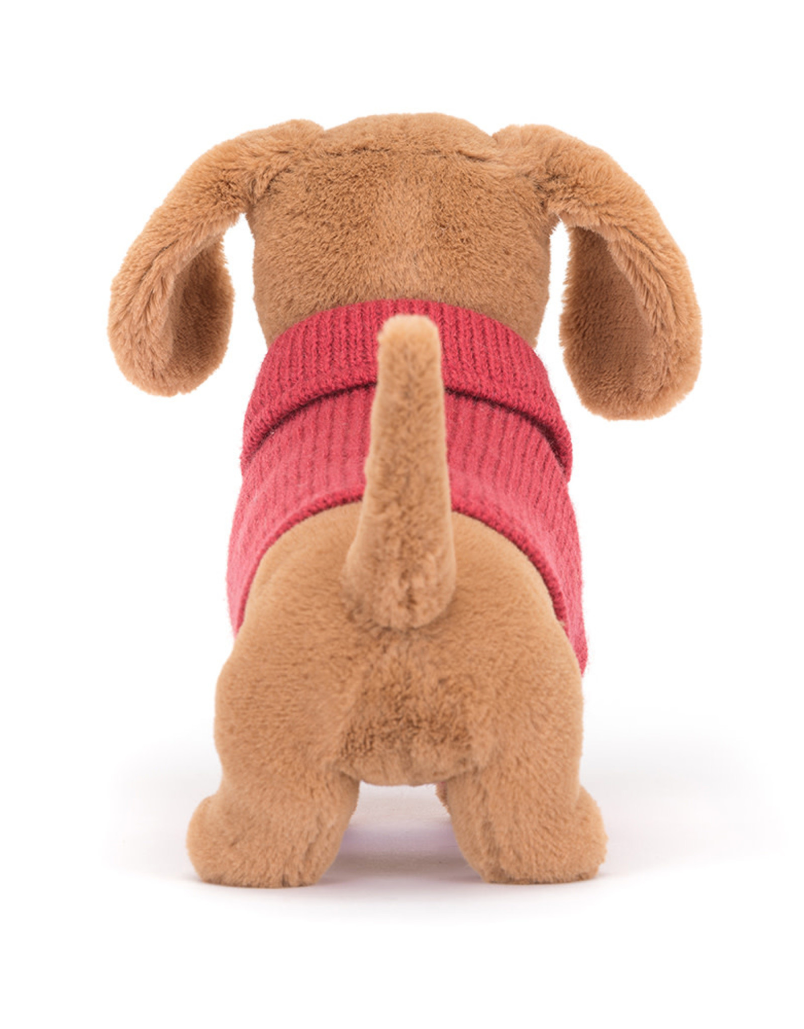 Jellycat Sweater Sausage Dog Pink