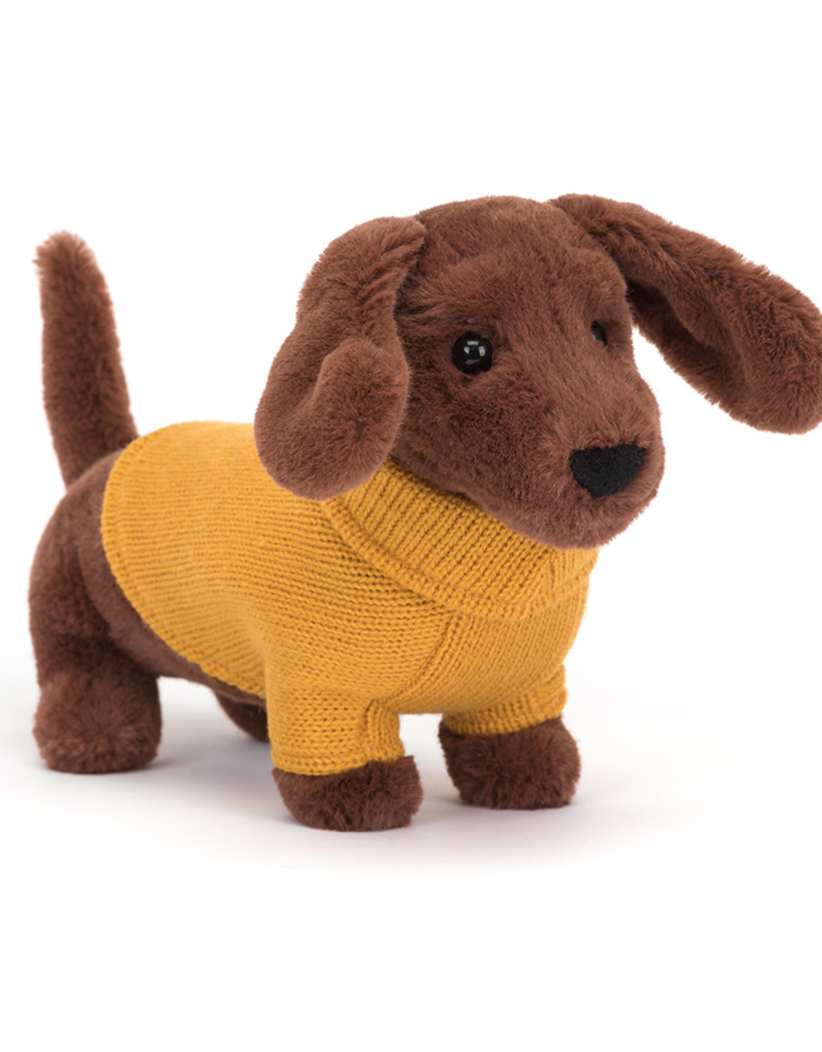 Jellycat Sweater Sausage Dog Yellow