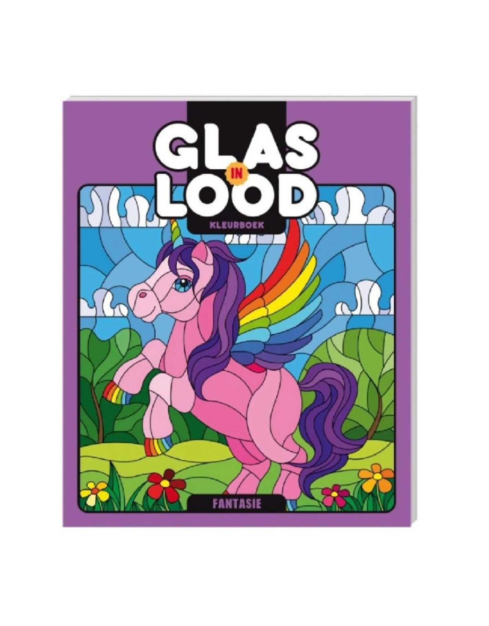 Glas-in-lood kleurboek Fantasie