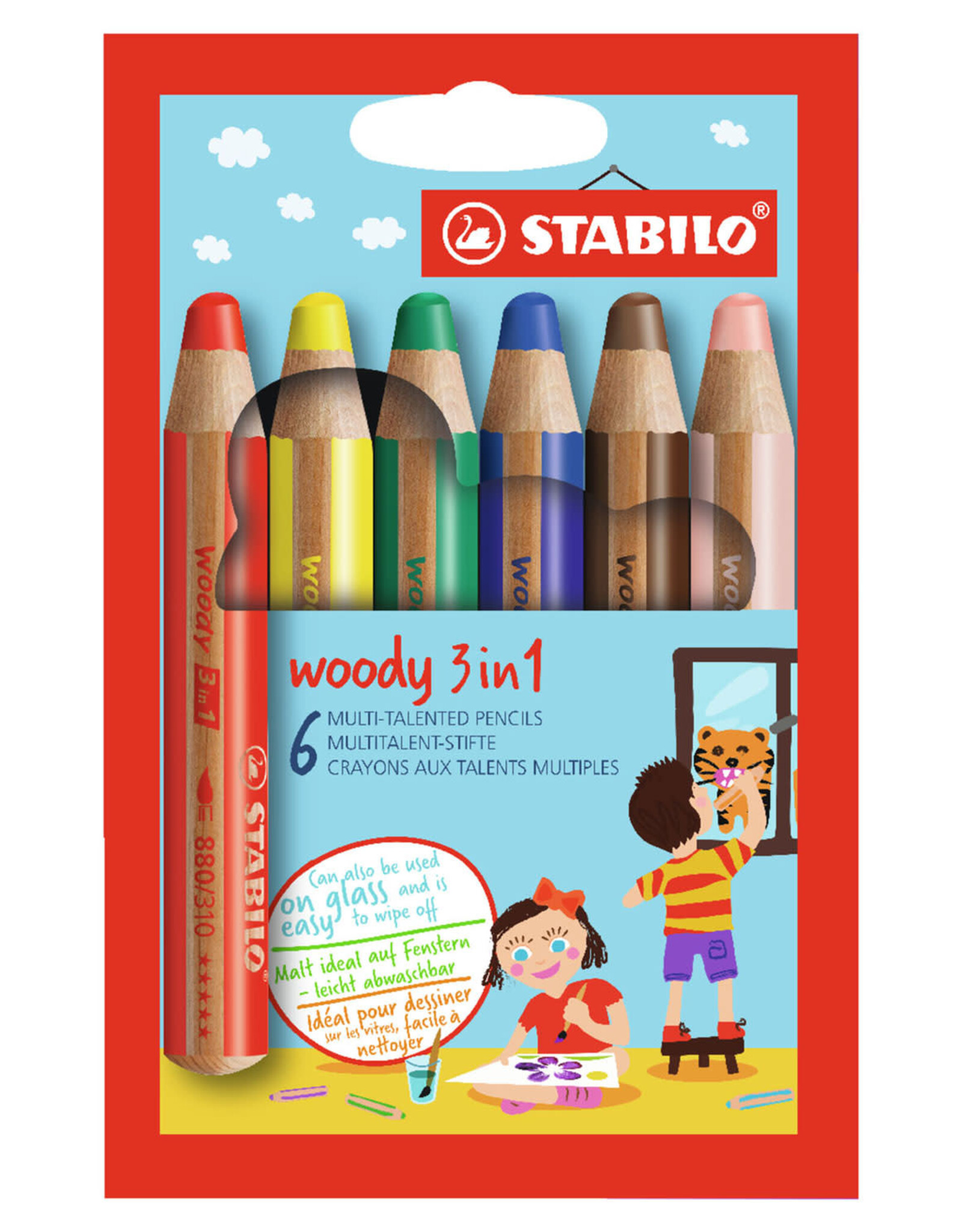 Stabilo Potloden Woody 3 in 1 6 stuks