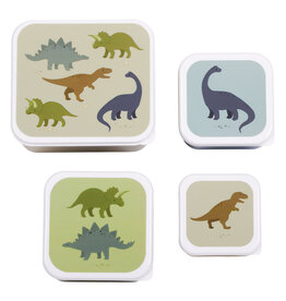 A Little Lovely Company Snackbox set Dinosaurussen