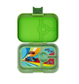 Yumbox Lunchbox Panino Matcha Green Race Cars