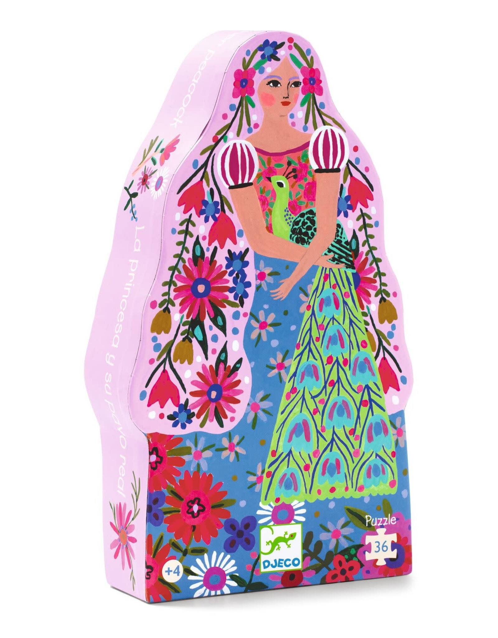 Djeco Silhouetpuzzel De prinses en haar pauw