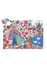 Djeco Silhouetpuzzel De prinses en haar pauw