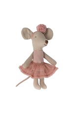 Maileg Kleine zus Muis Ballerina roze