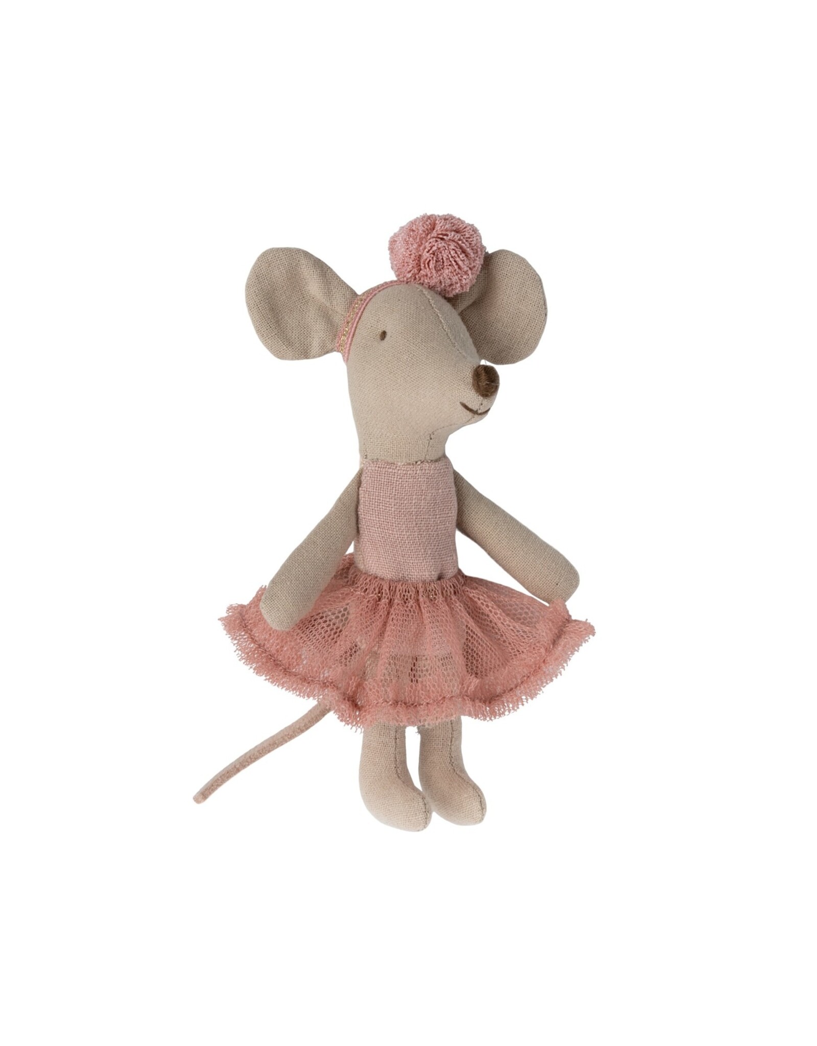 Maileg Kleine zus Muis Ballerina roze